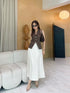 Collar Down Sleeveless Vest With Skirts Sets